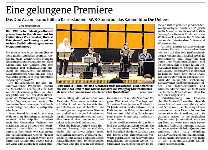 Artikel Rheinpfalz, Die Untiere