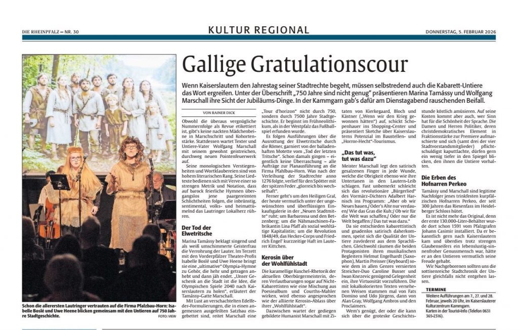 Kritik aus der Rheinpfalz vom 05. Februar 2026
